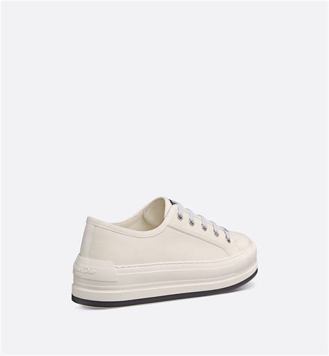 Walk'n'Dior Platform Sneaker White Cotton Canvas 